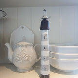 Tiny Wooden Lighthouse made from upcycled bedleg