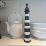 Tiny Wooden Lighthouse made from upcycled bedleg