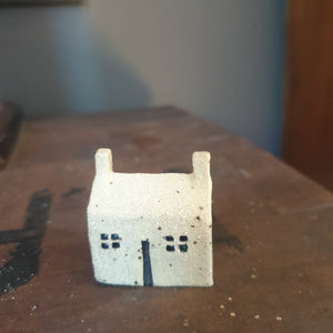 Tiny Handcrafted Ceramic House for Printer's Tray