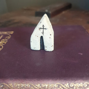 Tiny Handcrafted Ceramic House for Printer's Tray