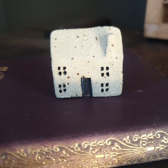 Tiny Handcrafted Ceramic House for Printer's Tray