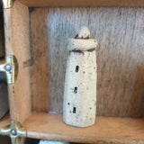 Tiny Handcrafted Ceramic House for Printer's Tray