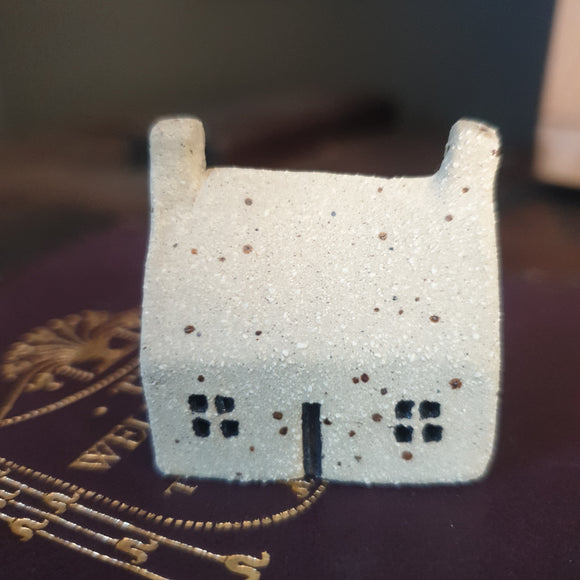 Tiny Handcrafted Ceramic House for Printer's Tray