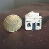 Tiny Handcrafted Ceramic House for Printer's Tray