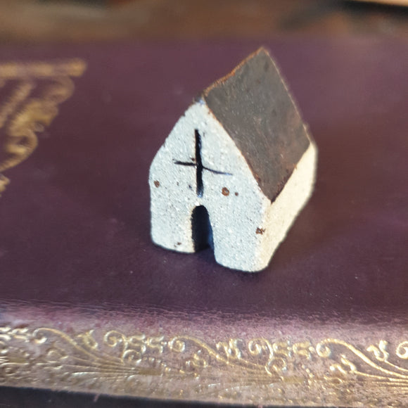 Tiny Handcrafted Ceramic House for Printer's Tray