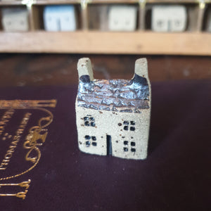 Tiny Handcrafted Ceramic House for Printer's Tray