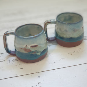 Coffee cups x 2 - Landscape glaze