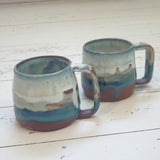 Coffee cups x 2 - Landscape glaze