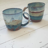 Coffee cups x 2 - Landscape glaze