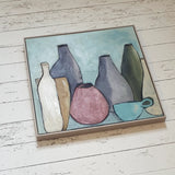 Clay Vessels - Framed Acrylic 500 mm x 500 mm