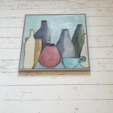 Clay Vessels - Framed Acrylic 500 mm x 500 mm