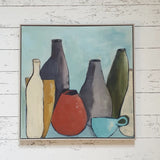 Clay Vessels - Framed Acrylic 500 mm x 500 mm