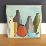 Clay Vessels - Framed Acrylic 500 mm x 500 mm