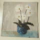 Acrylic on Linen board - Orchid Blooms