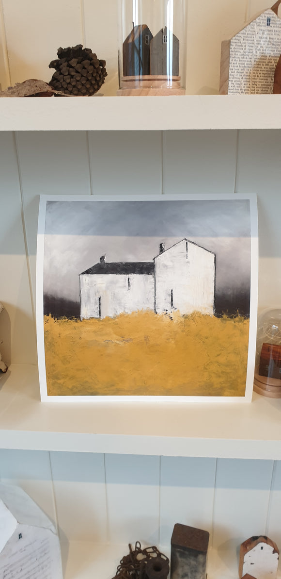'Little Cottage in a Summer Field'  PRINT Unframed