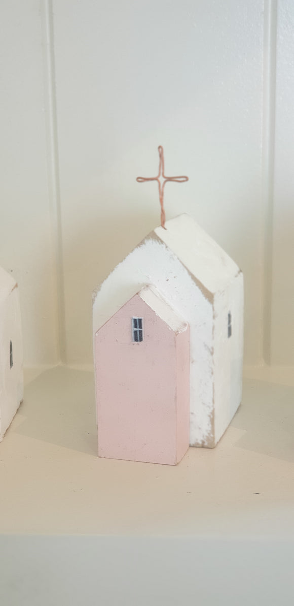 1 x Tiny Church with Copper Cross